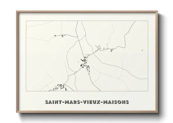 Une affiche de carte sur Saint-Mars-Vieux-Maisons