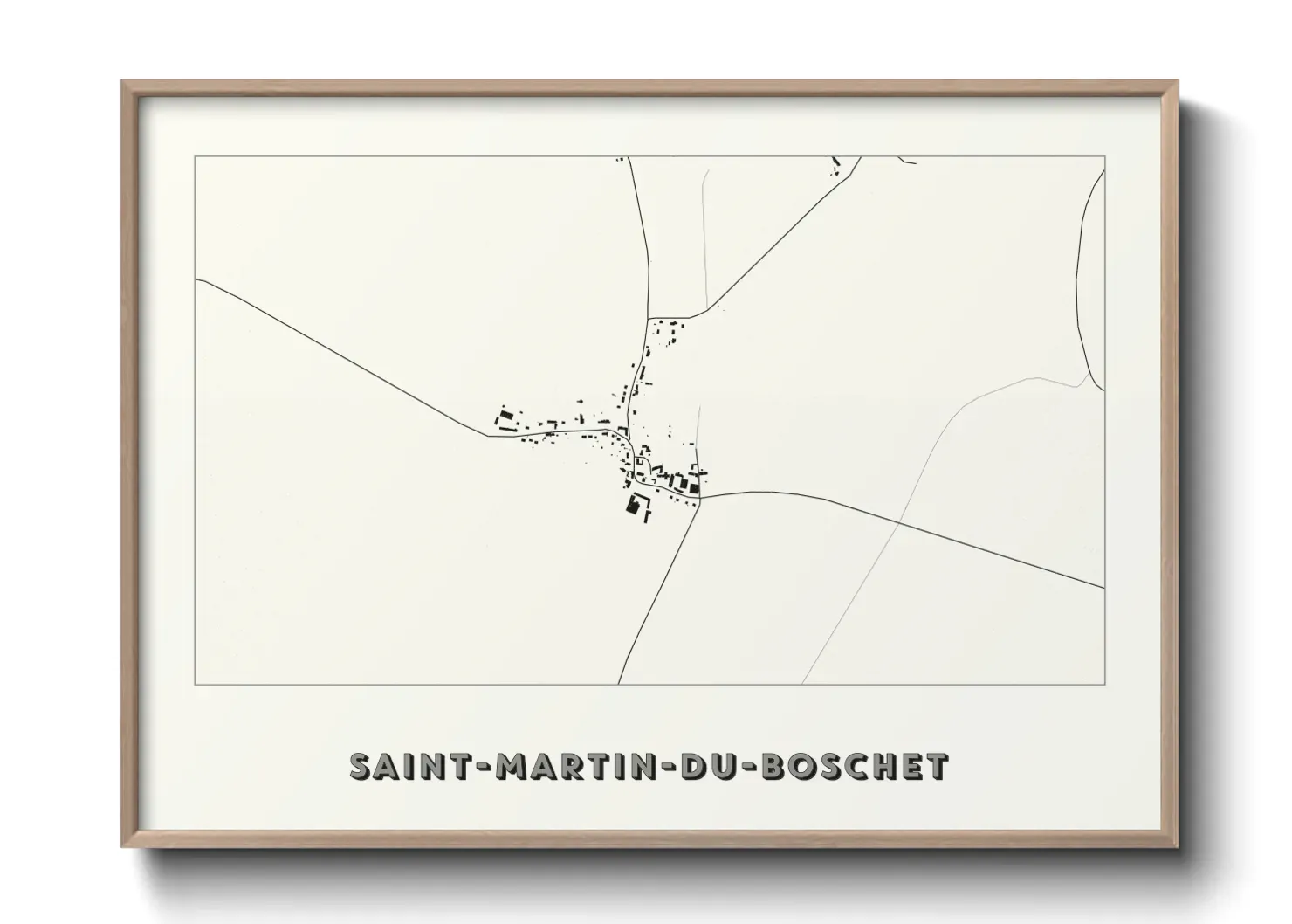 Un poster carteSaint-Martin-du-Boschet