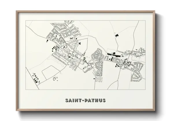 Une affiche de carte sur Saint-Pathus