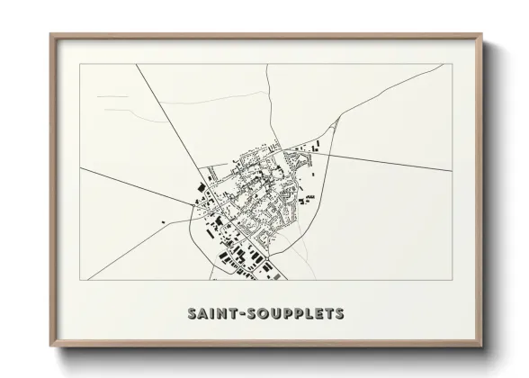 Une affiche de carte sur Saint-Soupplets