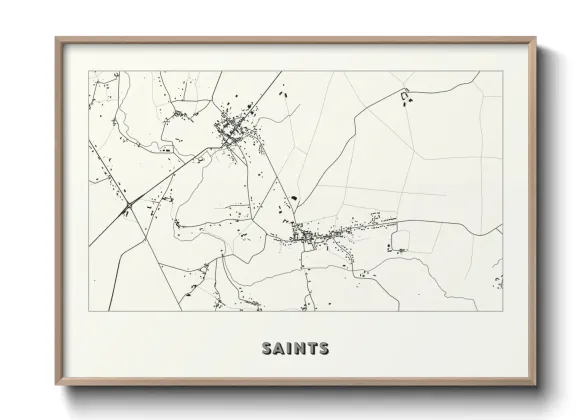 Une affiche de carte sur Saints