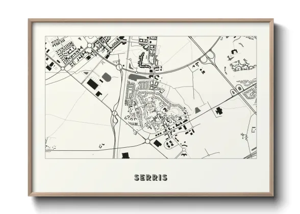 Une affiche de carte sur Serris