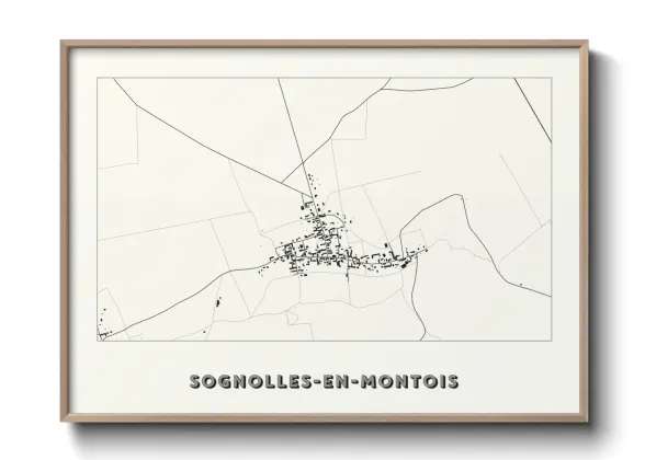 Une affiche de carte sur Sognolles-en-Montois