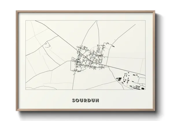 Une affiche de carte sur Sourdun