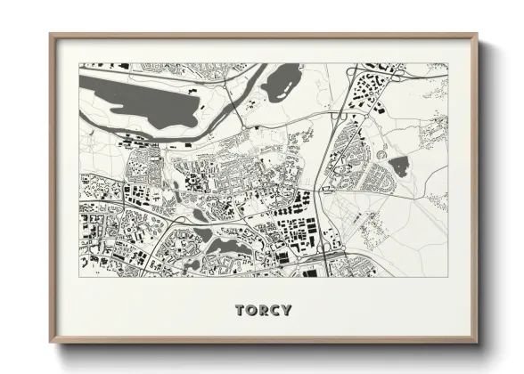 Une affiche de carte sur Torcy