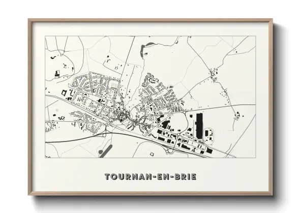 Une affiche de carte sur Tournan-en-Brie