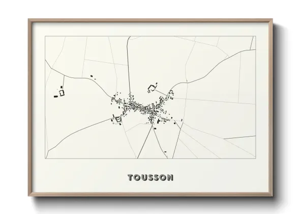 Une affiche de carte sur Tousson