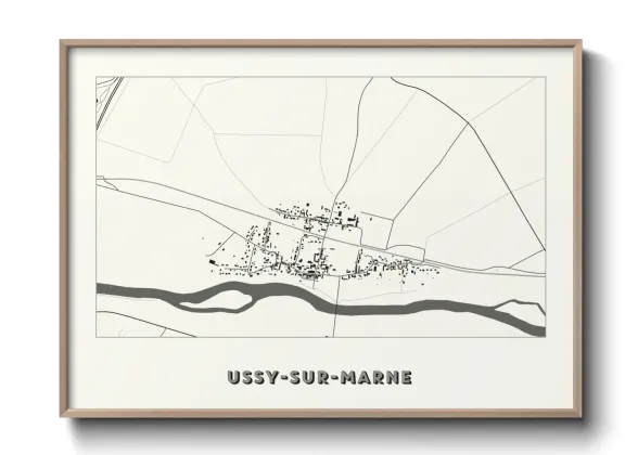 Une affiche de carte sur Ussy-sur-Marne