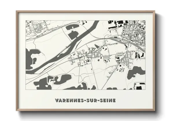 Une affiche de carte sur Varennes-sur-Seine