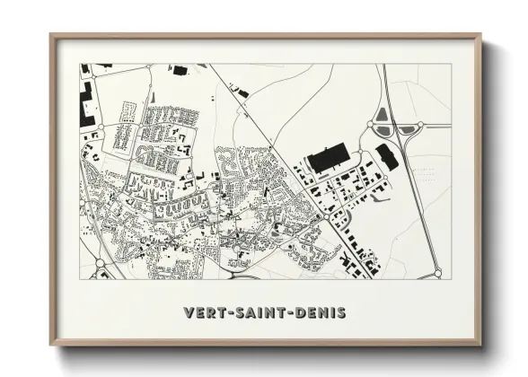 Une affiche de carte sur Vert-Saint-Denis