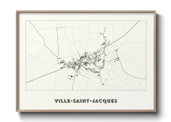 Une affiche de carte sur Ville-Saint-Jacques