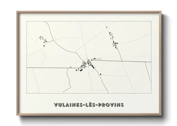 Une affiche de carte sur Vulaines-lès-Provins
