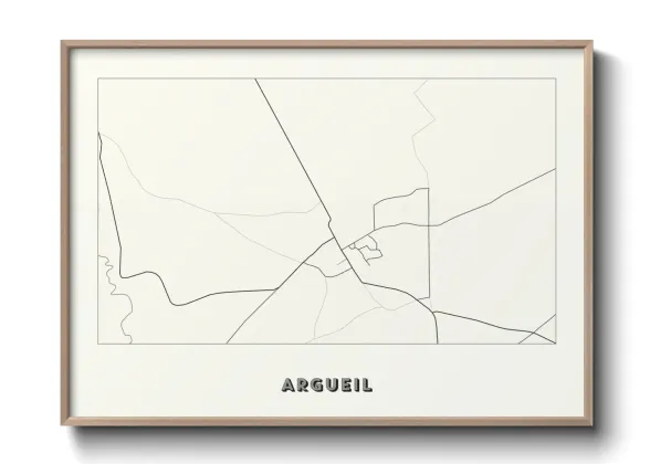 Une affiche de carte sur Argueil