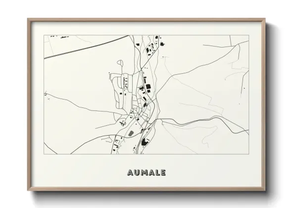 Une affiche de carte sur Aumale