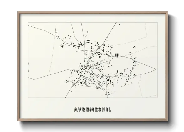Une affiche de carte sur Avremesnil