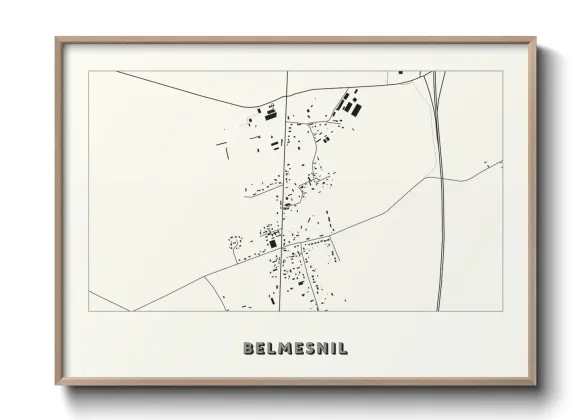 Une affiche de carte sur Belmesnil
