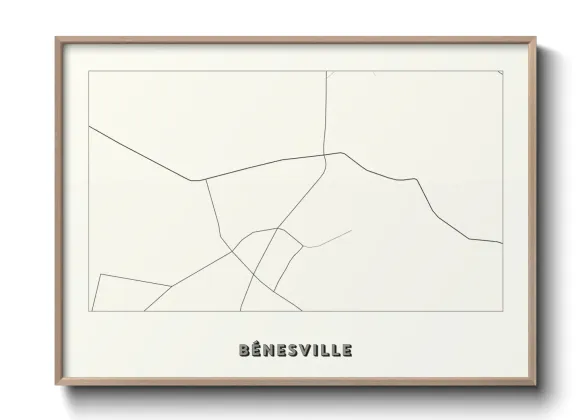 Une affiche de carte sur Bénesville