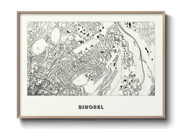 Une affiche de carte sur Bihorel