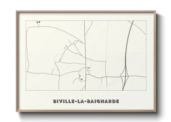 Une affiche de carte sur Biville-la-Baignarde