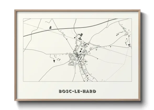 Une affiche de carte sur Bosc-le-Hard