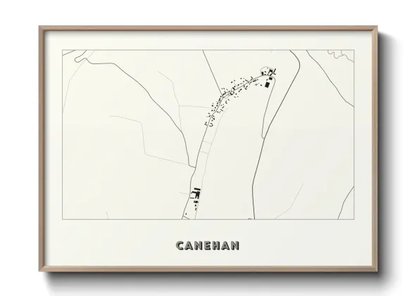 Une affiche de carte sur Canehan