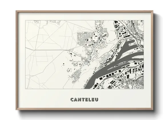 Une affiche de carte sur Canteleu