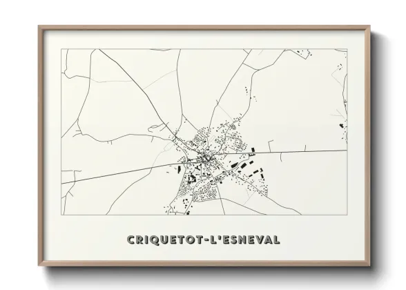 Une affiche de carte sur Criquetot-l'Esneval