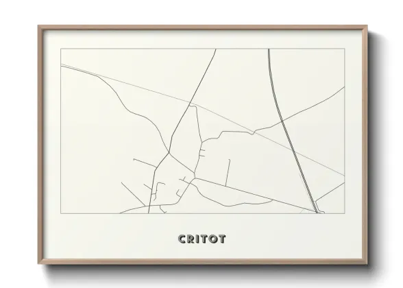 Une affiche de carte sur Critot
