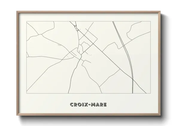 Une affiche de carte sur Croix-Mare