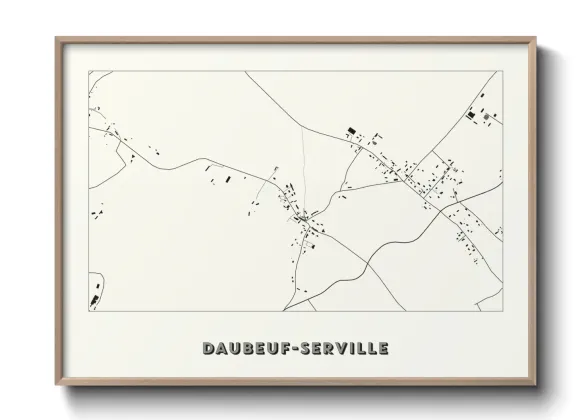Une affiche de carte sur Daubeuf-Serville