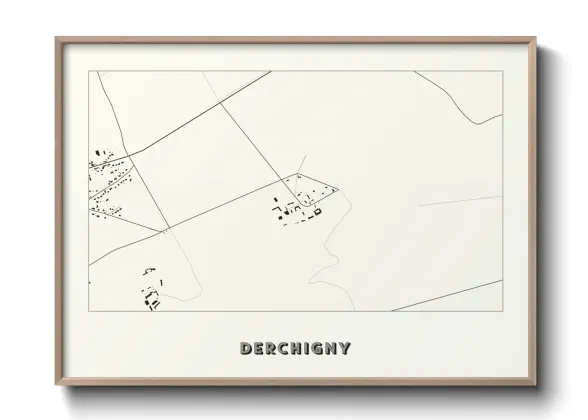 Une affiche de carte sur Derchigny