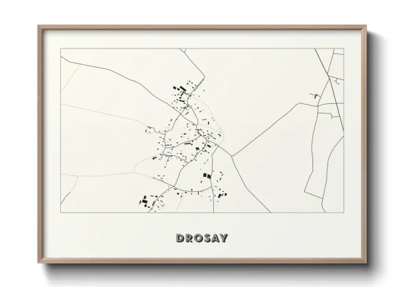 Une affiche de carte sur Drosay