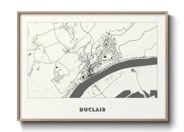 Une affiche de carte sur Duclair