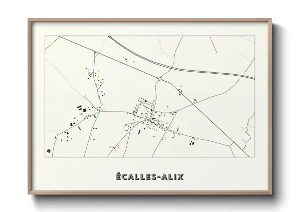 Une affiche de carte sur Écalles-Alix