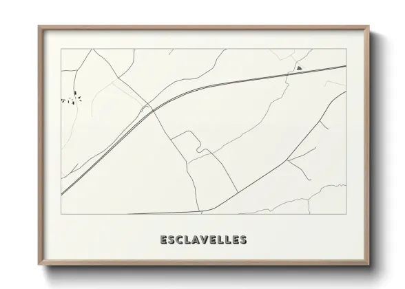Une affiche de carte sur Esclavelles