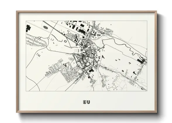 Une affiche de carte sur Eu