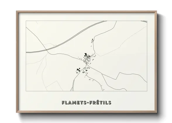 Une affiche de carte sur Flamets-Frétils