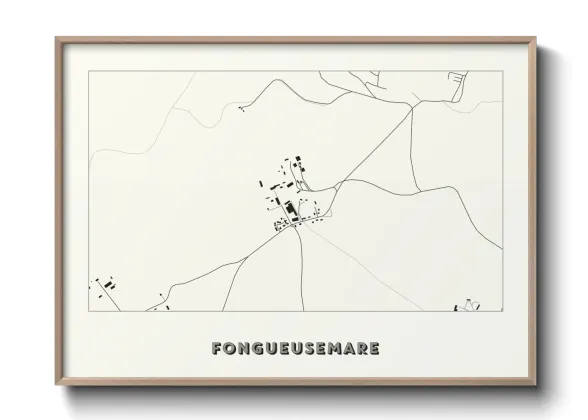 Une affiche de carte sur Fongueusemare