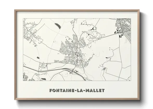 Une affiche de carte sur Fontaine-la-Mallet