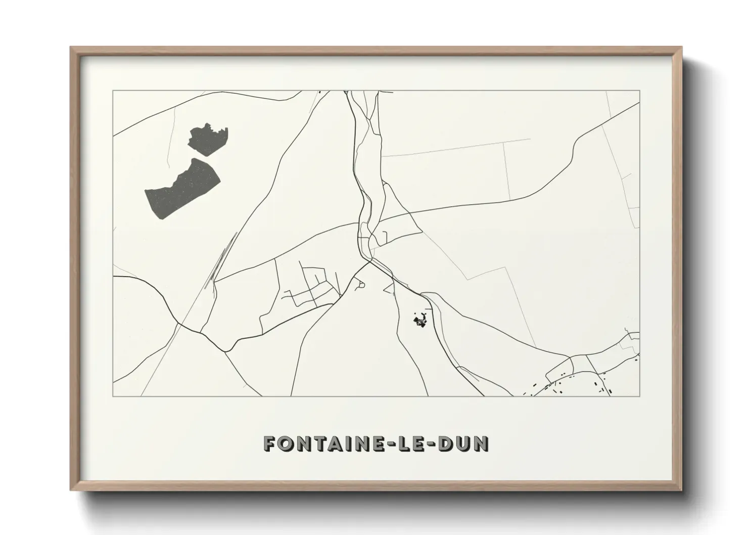 Un poster carteFontaine-le-Dun