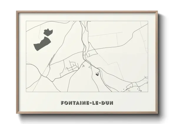Une affiche de carte sur Fontaine-le-Dun