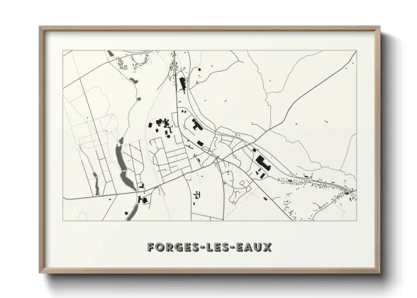 Une affiche de carte sur Forges-les-Eaux