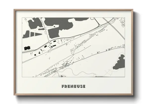 Une affiche de carte sur Freneuse