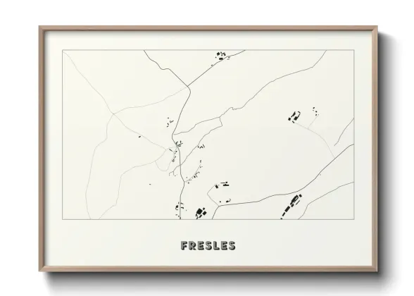 Une affiche de carte sur Fresles
