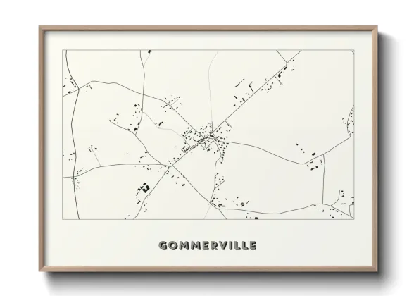 Une affiche de carte sur Gommerville