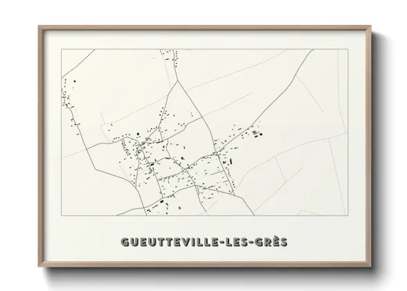 Une affiche de carte sur Gueutteville-les-Grès