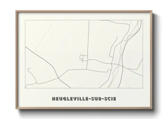 Une affiche de carte sur Heugleville-sur-Scie