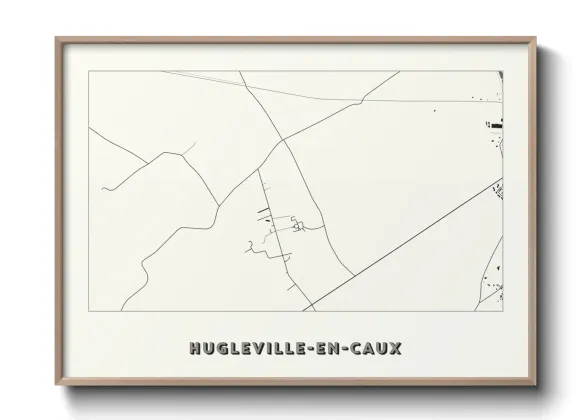 Une affiche de carte sur Hugleville-en-Caux