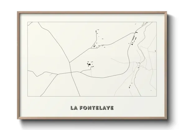 Une affiche de carte sur La Fontelaye