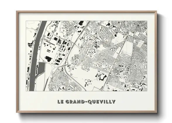 Une affiche de carte sur Le Grand-Quevilly